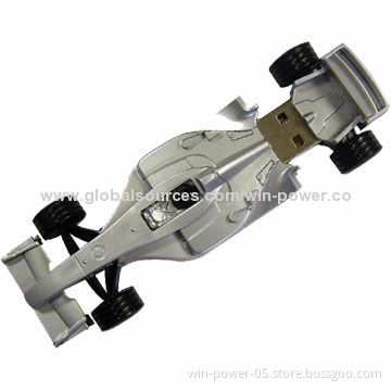 Car-shaped USB Memory Disk/Drive with Plastic Casing, Cool Style, Great Gift for Boys